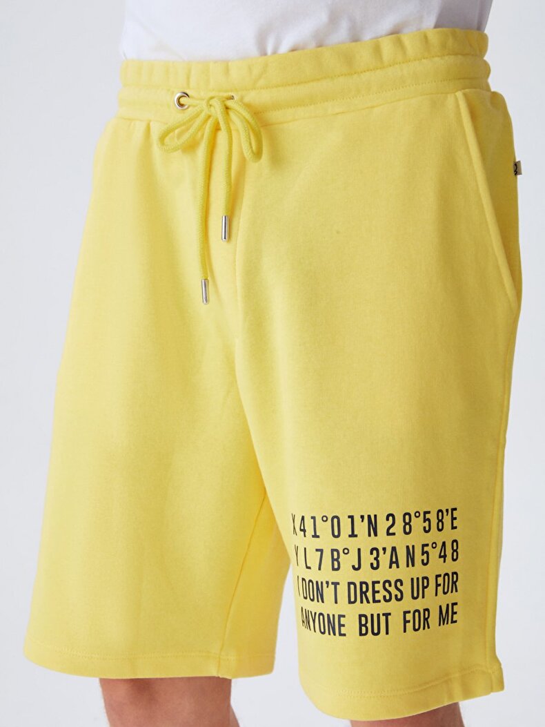 Written Yellow Shorts