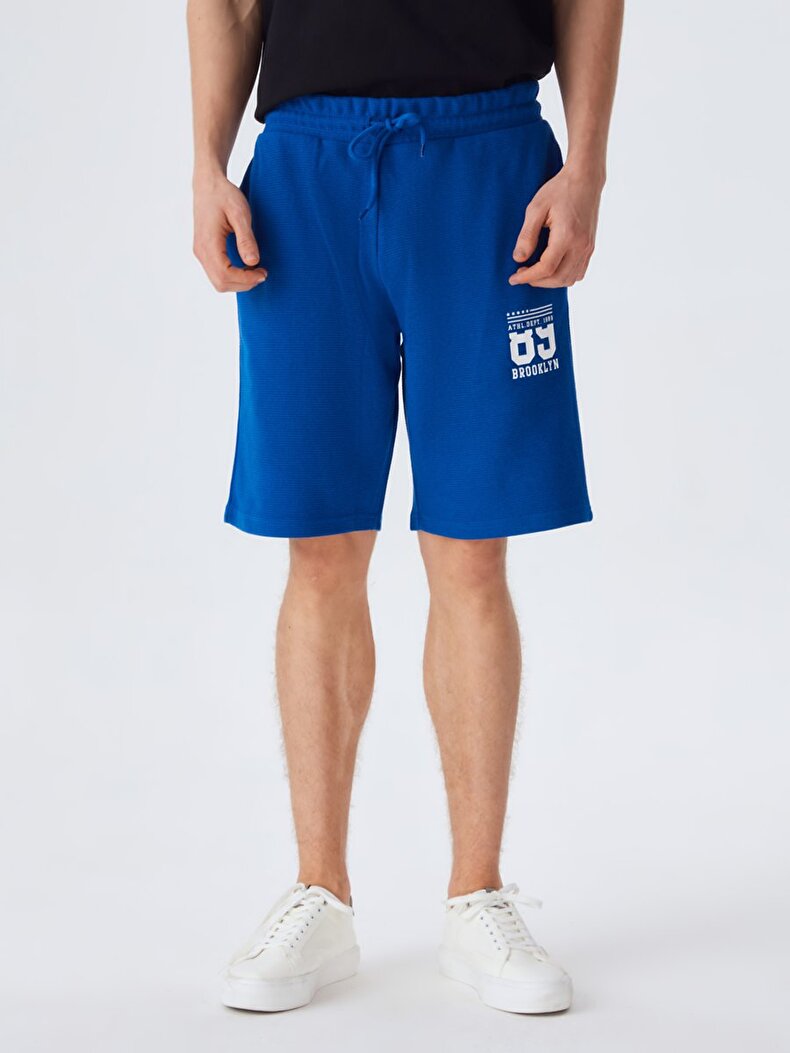 With Pockets Blue Shorts
