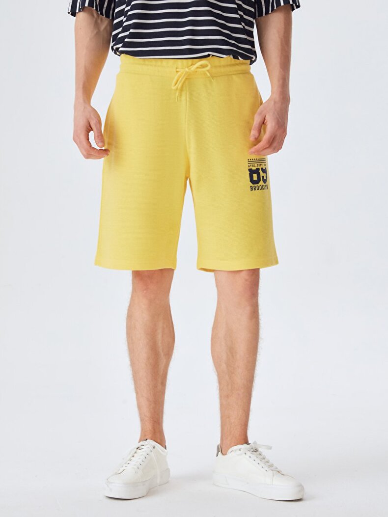 With Pockets Yellow Shorts