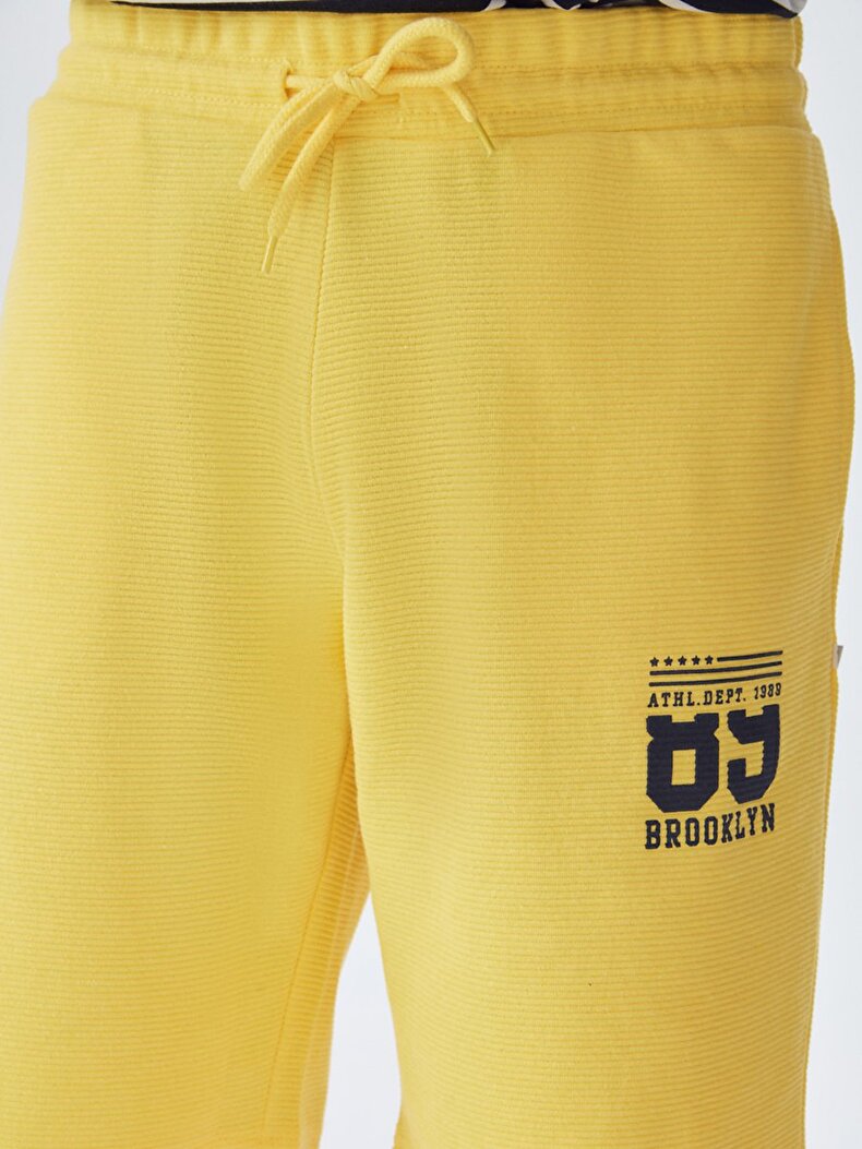 With Pockets Yellow Shorts