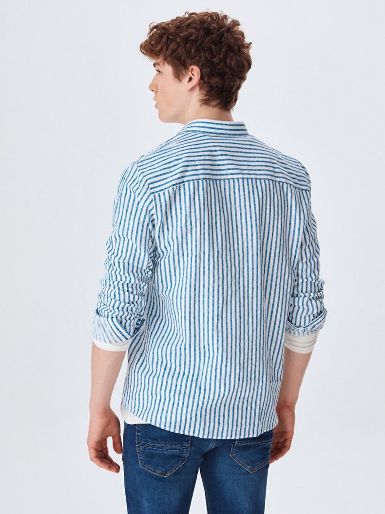 Striped Print Long Sleeve Shirt