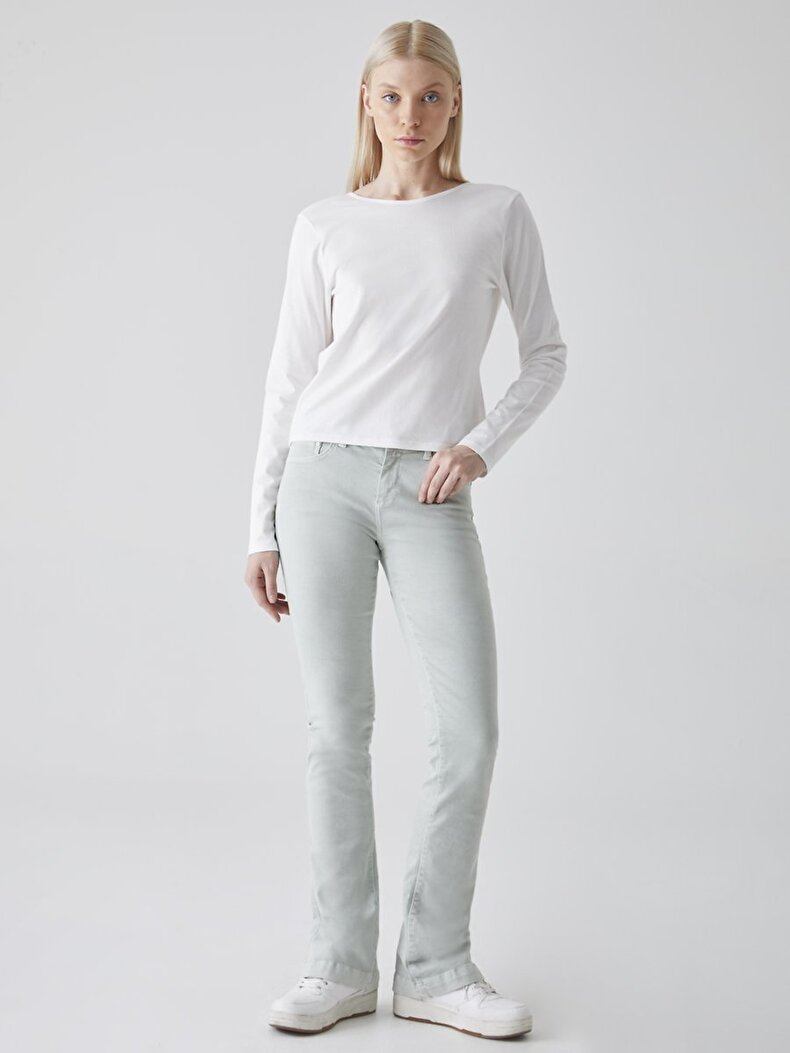 Back Detailed Weiss Sweatshirt