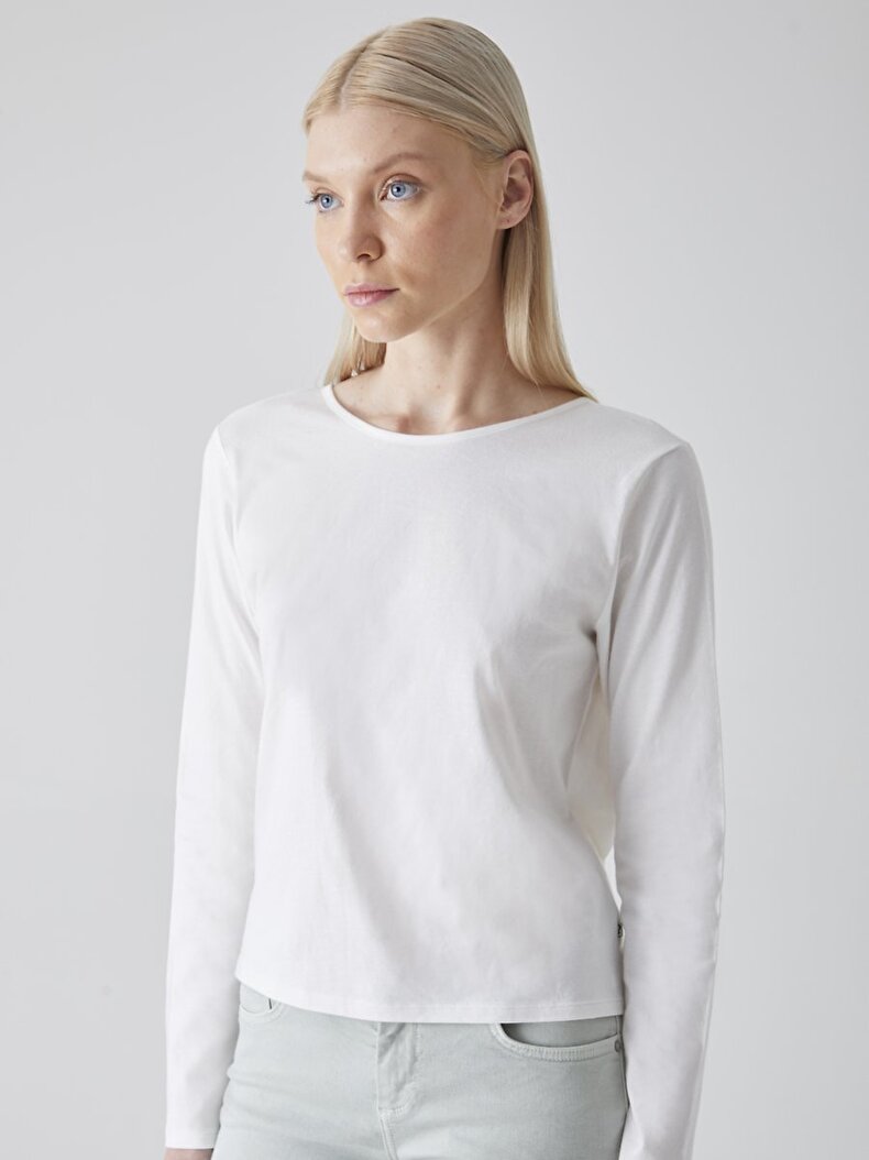 Back Detailed Weiss Sweatshirt