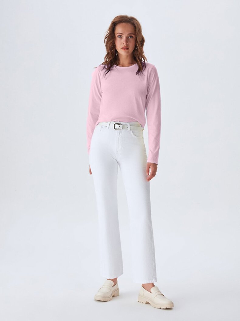 Back Detailed Roze Sweatshirt