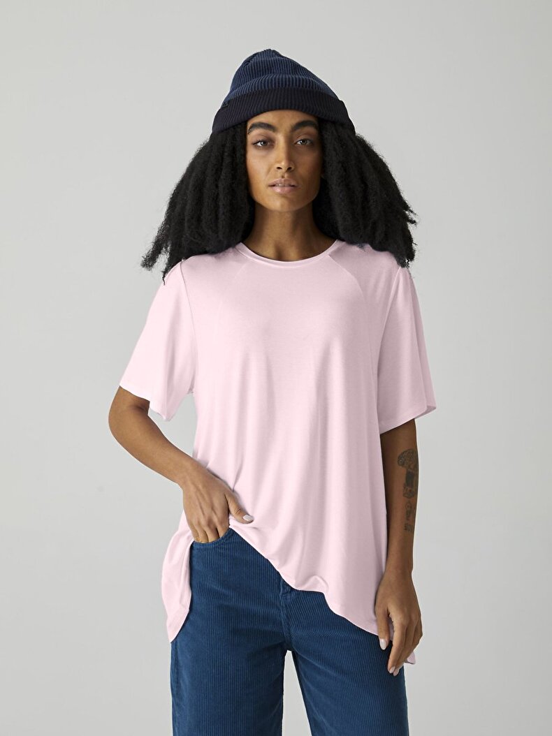 Crew Neck Comfortable Cut T-shi̇rt