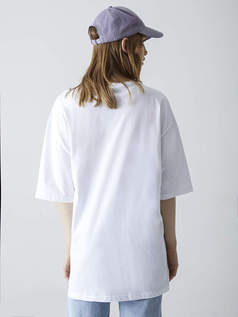 Oversized Weiss T-shirt