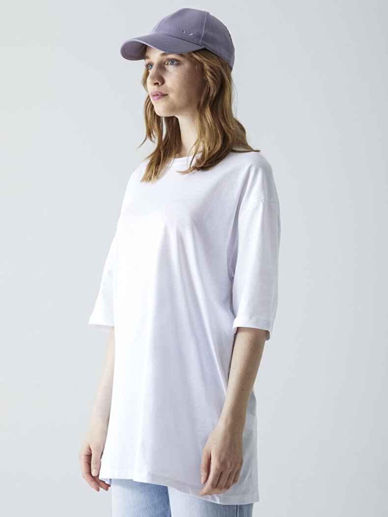 Oversized Weiss T-shirt