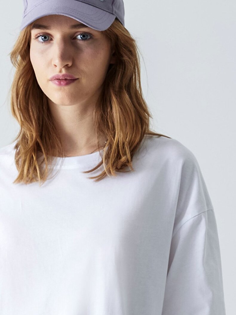 Oversized Weiss T-shirt