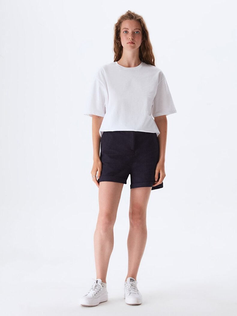 Back Print Graphic Print With Print Comfortable Cut Weiss T-shirt