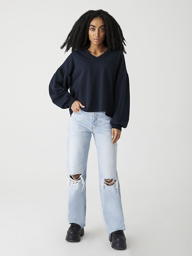 Dunkelblau Sweatshirt