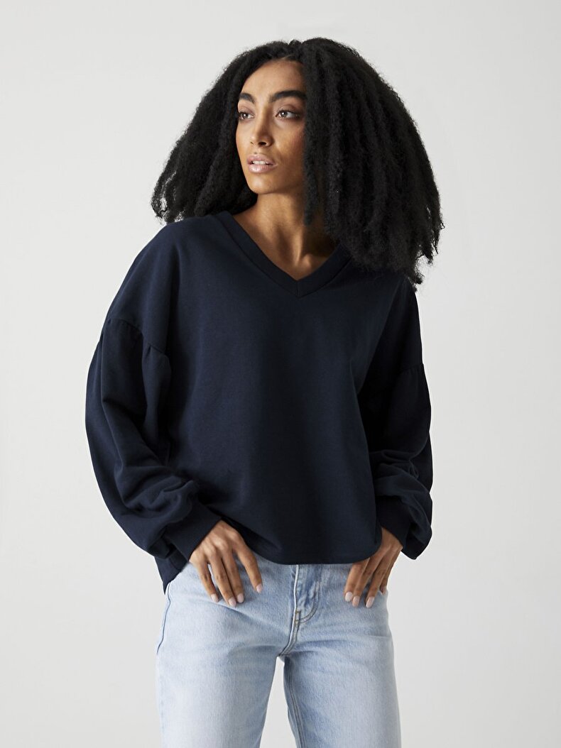 Dunkelblau Sweatshirt