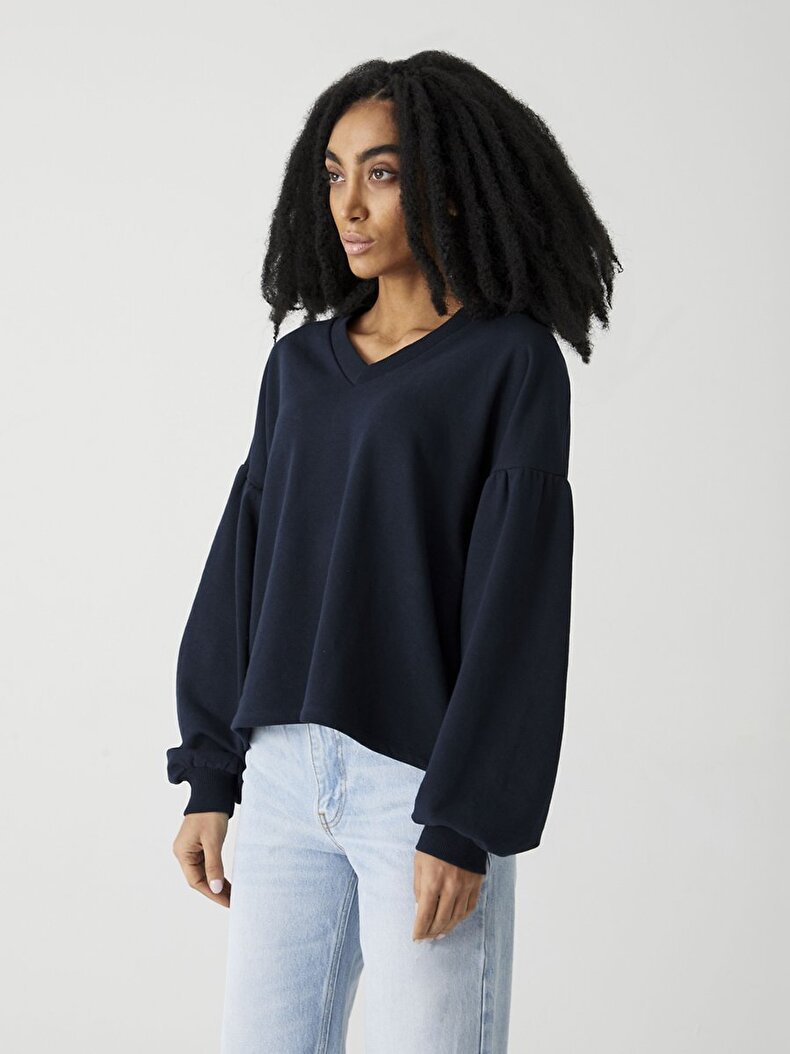 Dunkelblau Sweatshirt