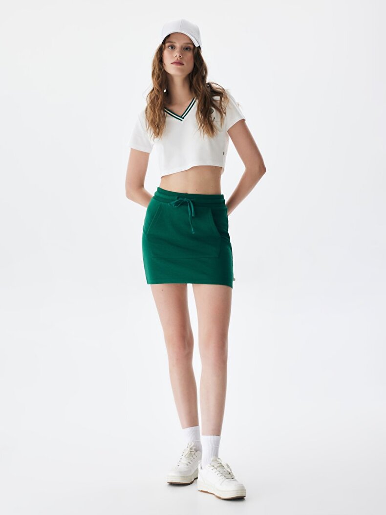 Basic Short Green Skirt