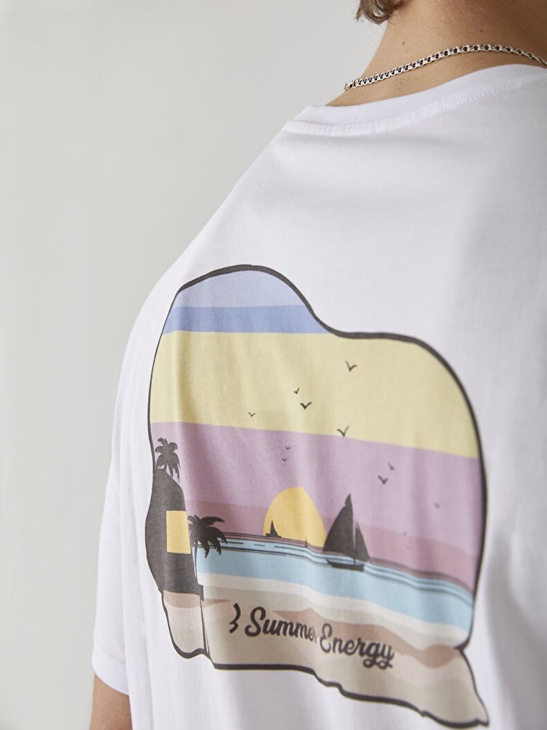 Graphic Print With Print Weiss T-shirt