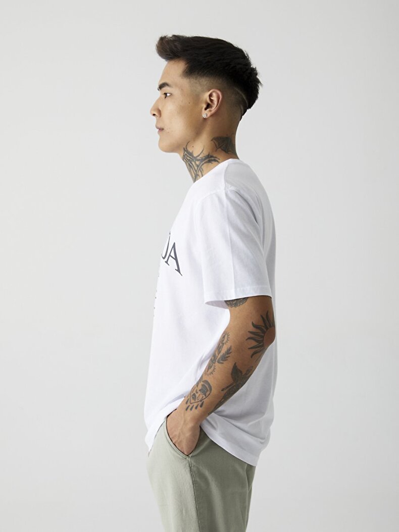 Graphic Print With Print White