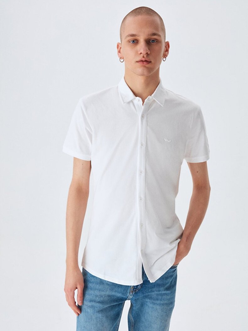 Short Sleeve White Shirt