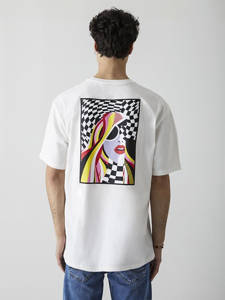 Graphic Print With Print White T-shirt