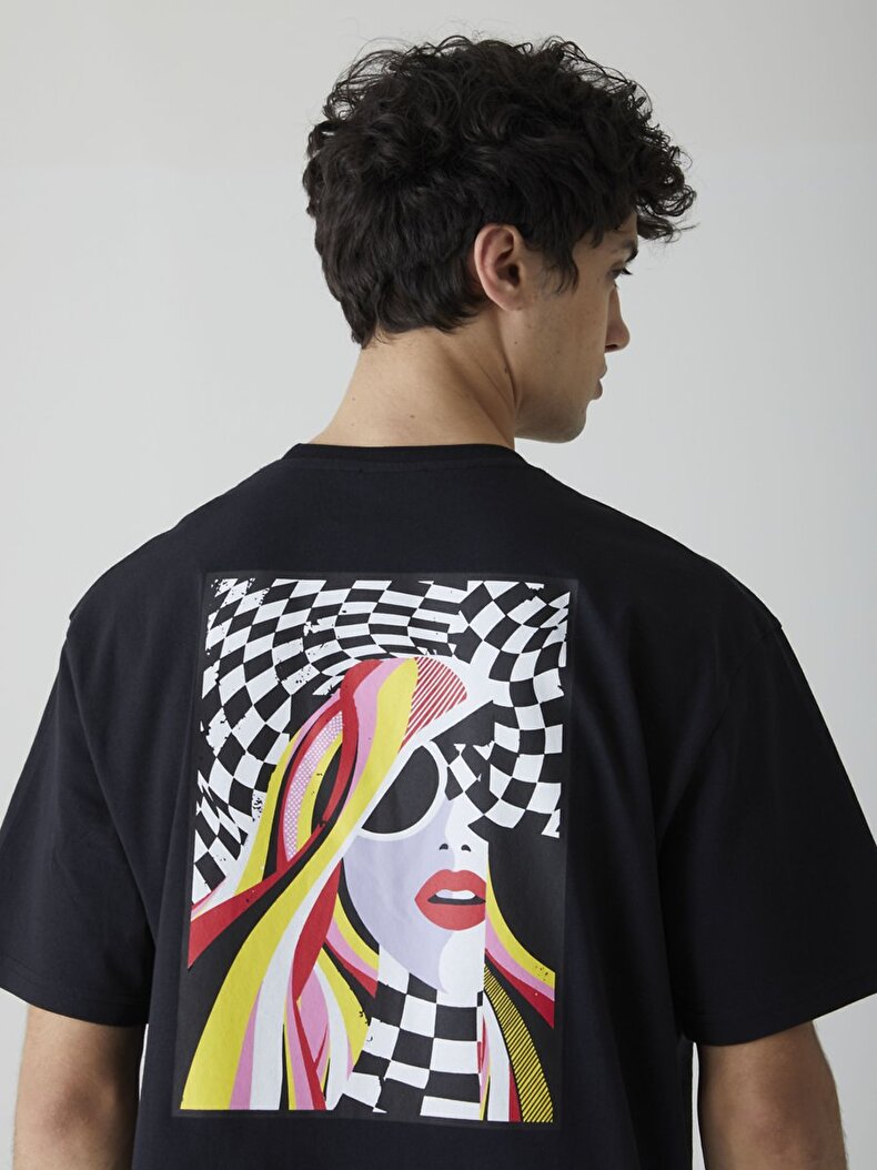Graphic Print With Print Anthracite T-shirt