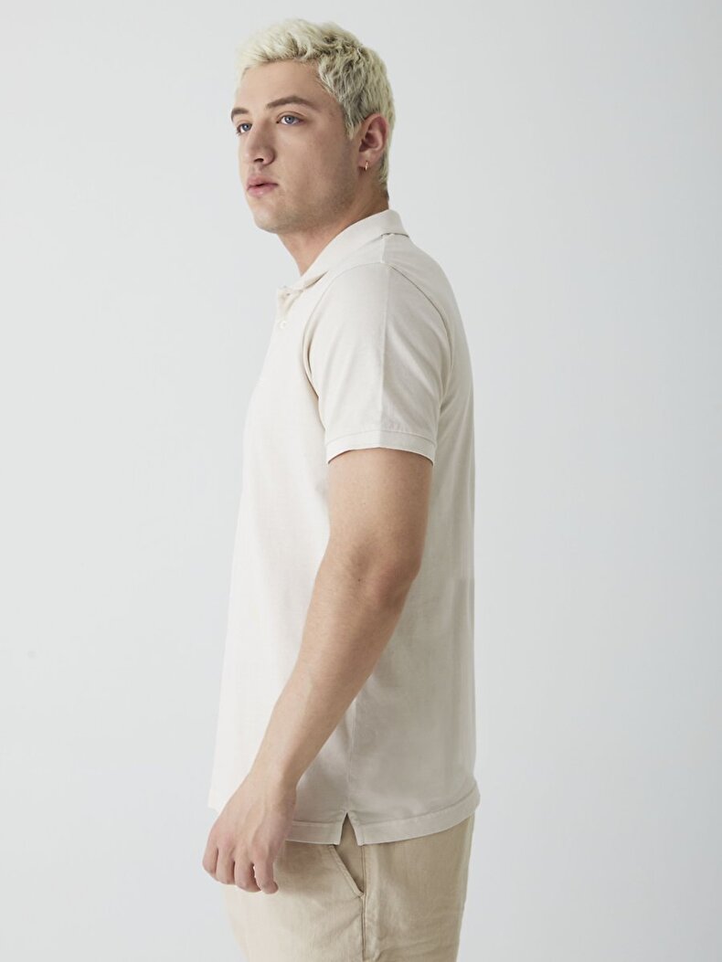 Polo Basic Short Arm Regular Beige T-shirt