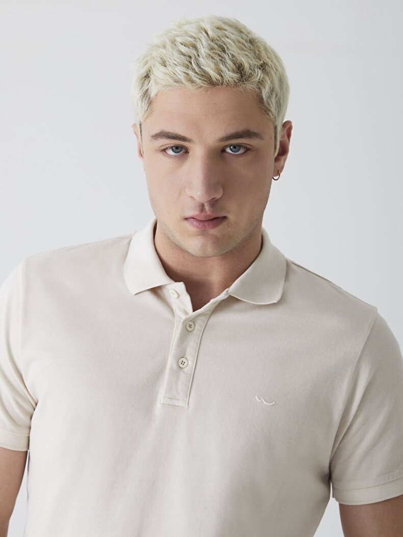 Polo Basic Short Arm Regular Beige T-shirt