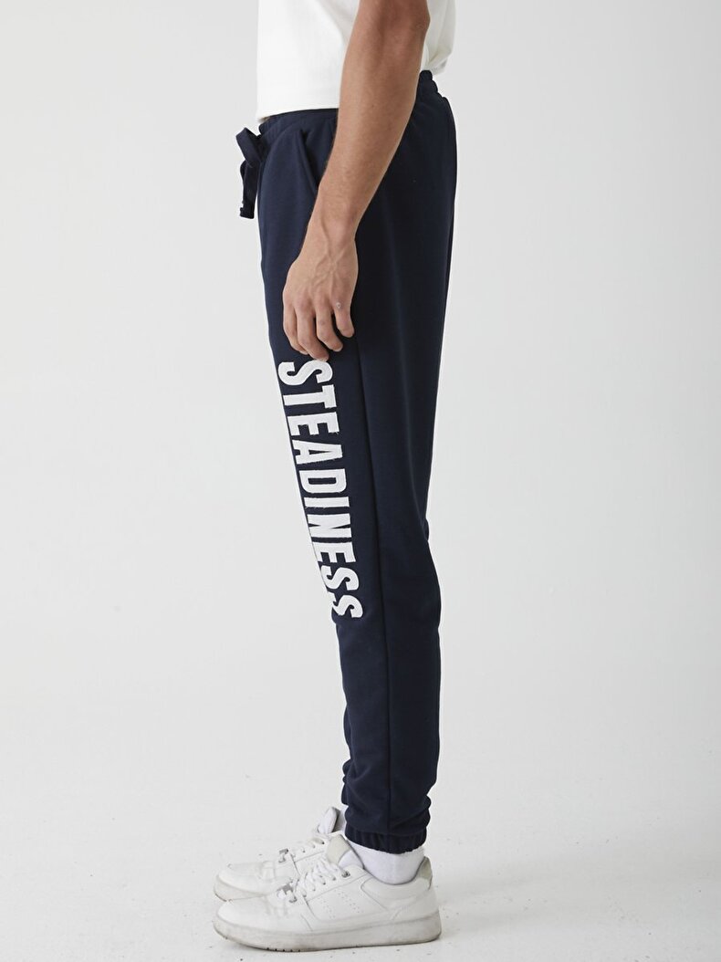 Contrast With Patch Navy Tracksuit
