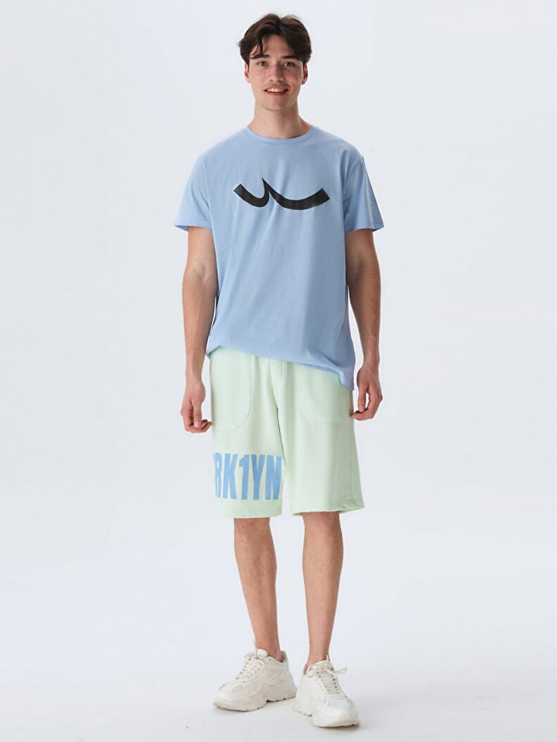 Print With Print Grün Shorts