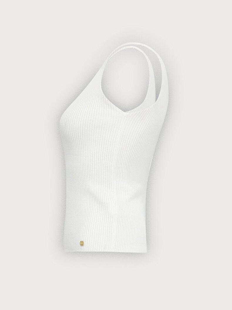 Spaghetti Strap Knitwear Ball White Athlete