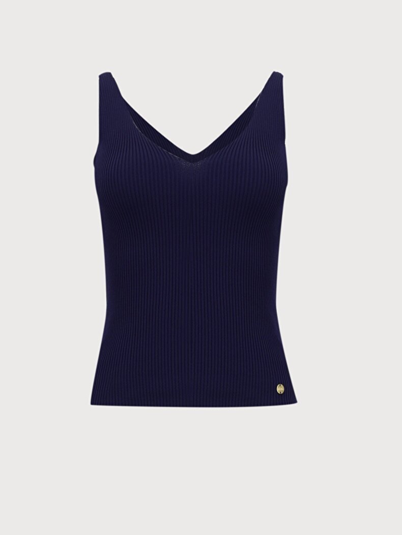 Spaghetti Strap Knitwear Ball Navy Athlete