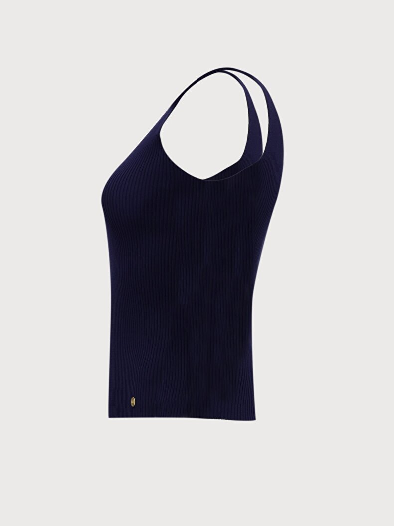 Spaghetti Strap Knitwear Ball Navy Athlete