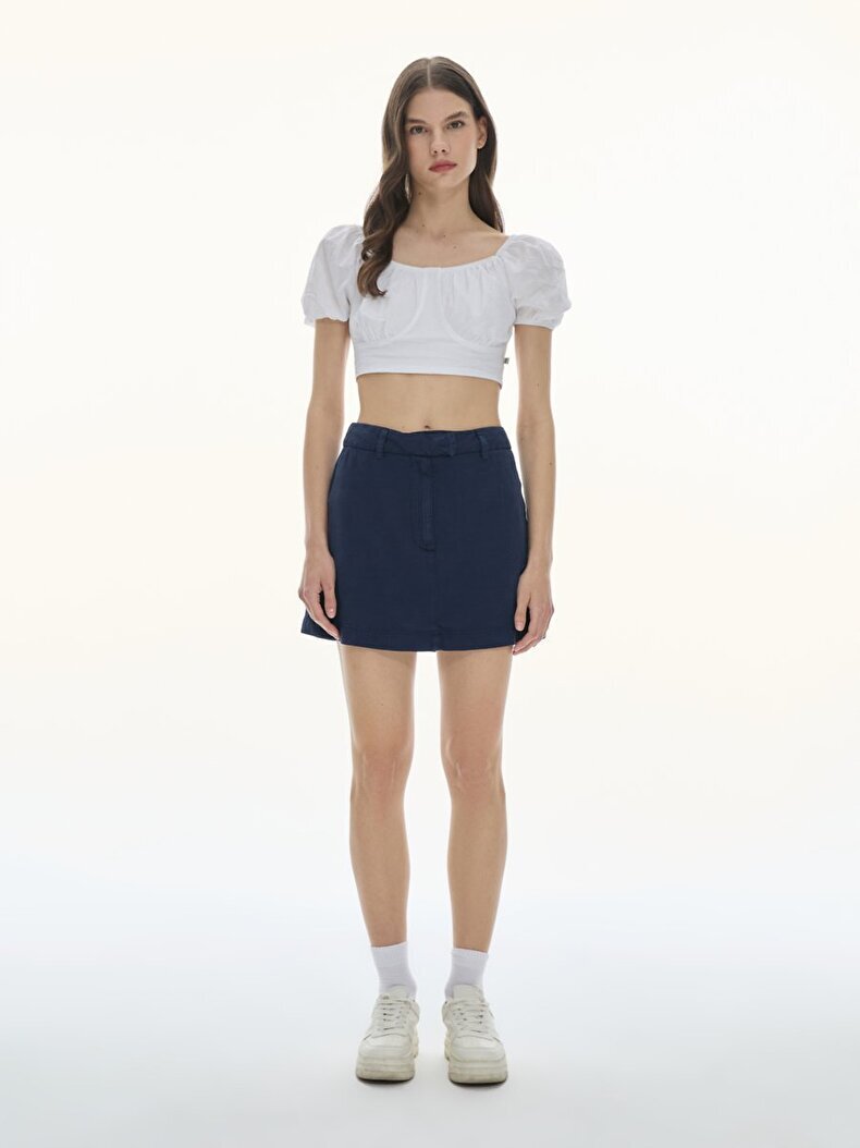 Mini Denim Navy Skirt