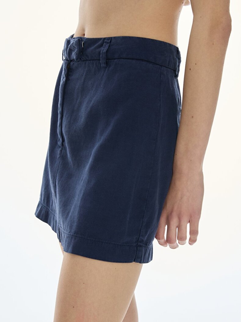Mini Denim Navy Skirt