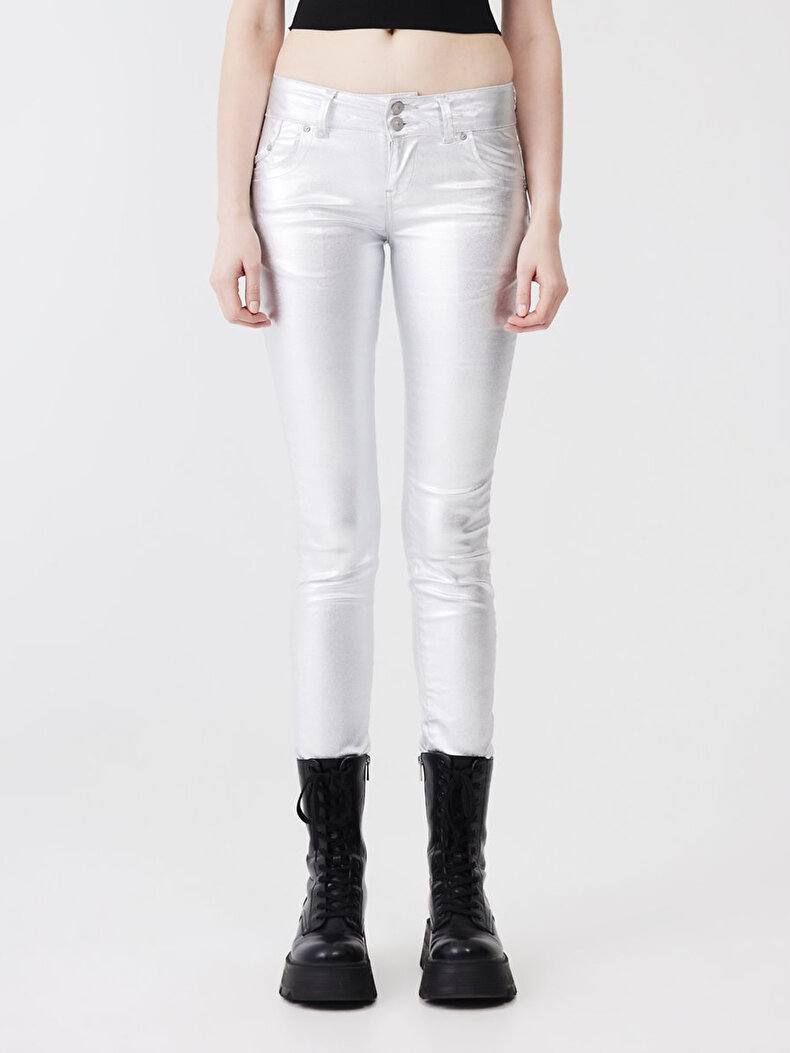 Shiny White Trousers