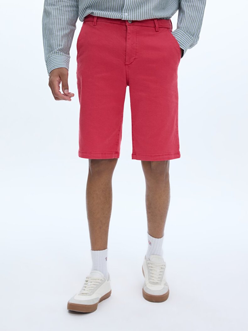 Chıno Pembe Bermuda