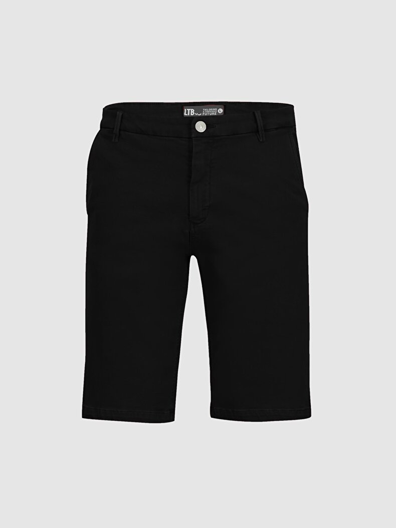 Chinos Schwarz Bermuda