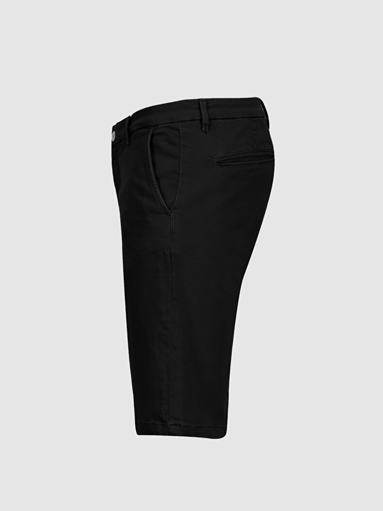 Chinos Schwarz Bermuda