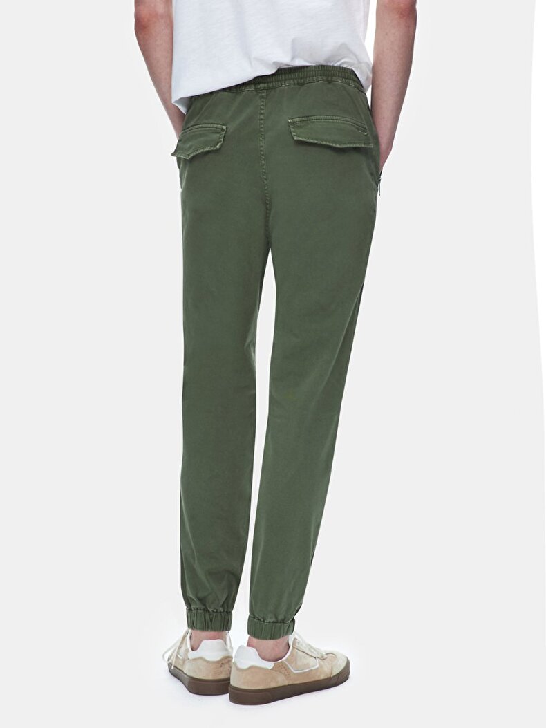 Fit Jogger Bel Yeşil Pantolon