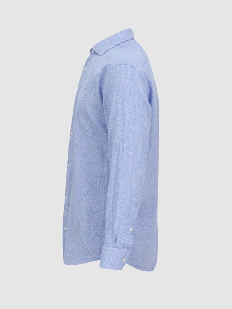 Textured Blue Shirt