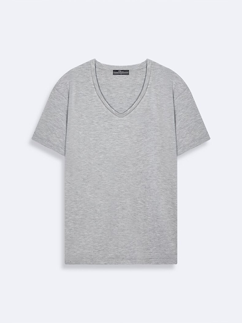 V-neck Relaxed Grey T-shirt