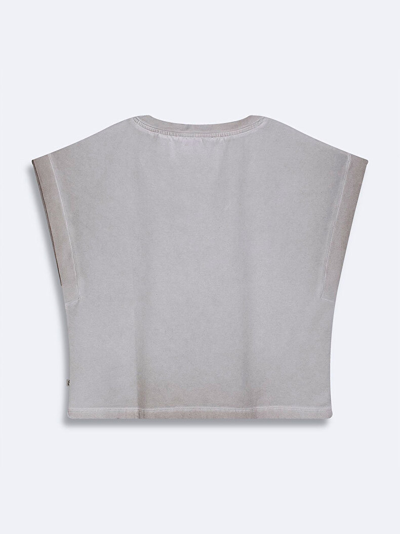 V-neck Bleached Grey T-shirt