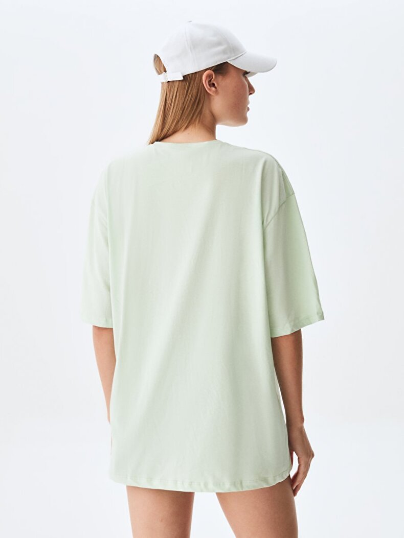 Landscape Graphic Print With Print Green T-shirt