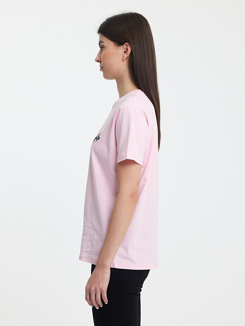 Ltb Logo Crew Neck Pink T-shirt