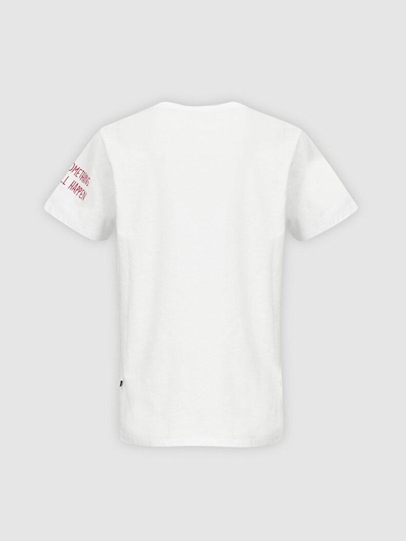 Print Embroidered White T-shirt