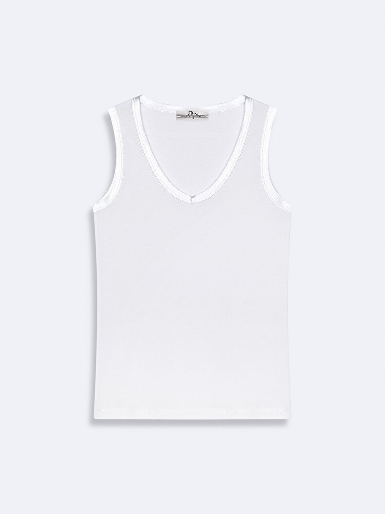 Satin Striped Wit Atleet