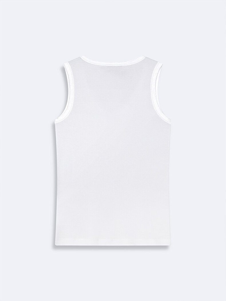 Satin Striped Wit Atleet