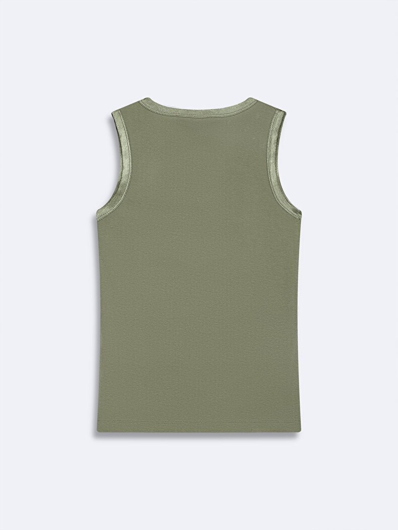 Satin Striped Groen Atleet