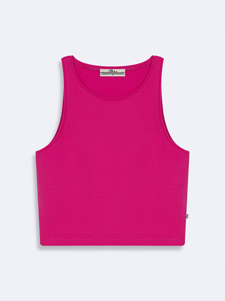 Ribbed Halter Collar Pink Unterhemd Ribbed Halter Collar Pink Unterhemd