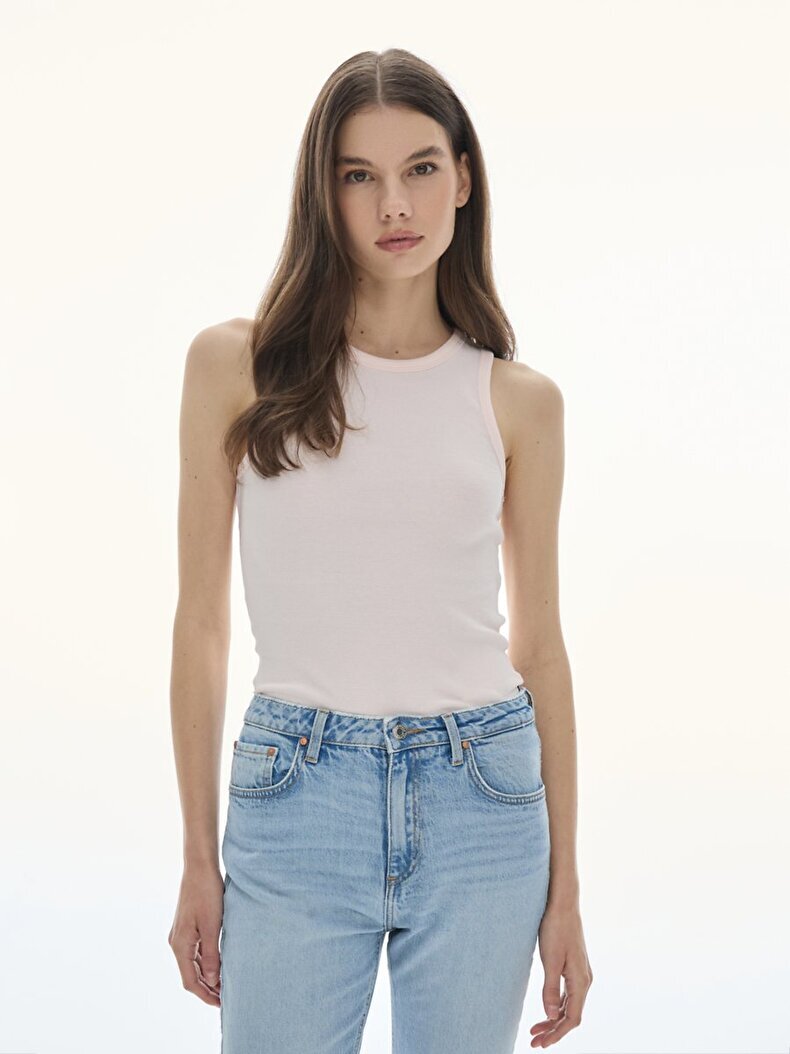 Halter Yaka Fitilli Lila Atlet