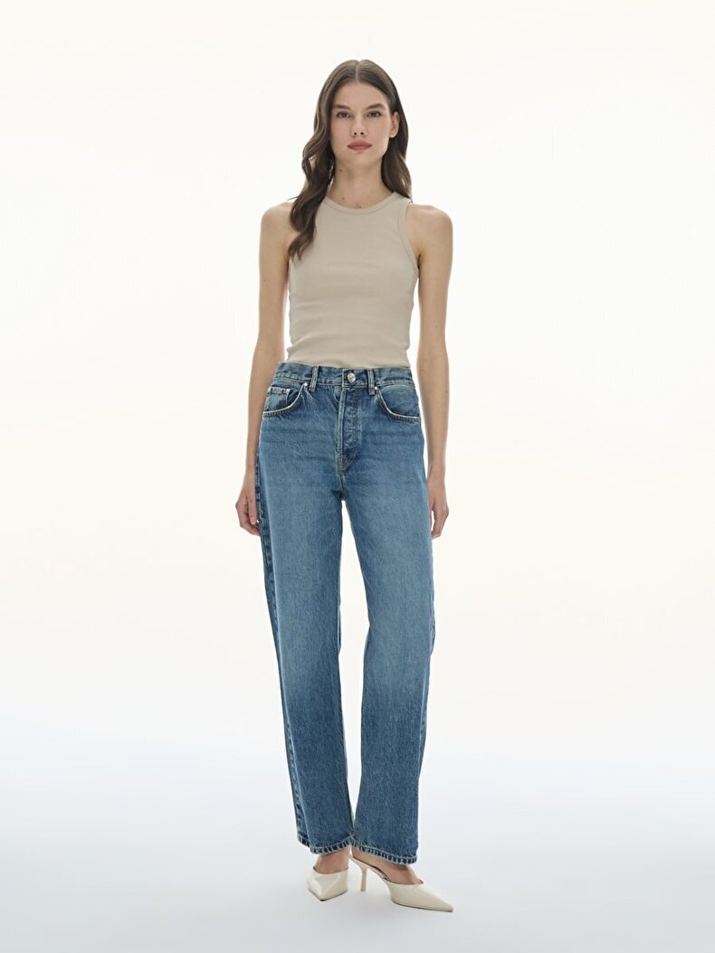Halter Yaka Fitilli Gri Atlet