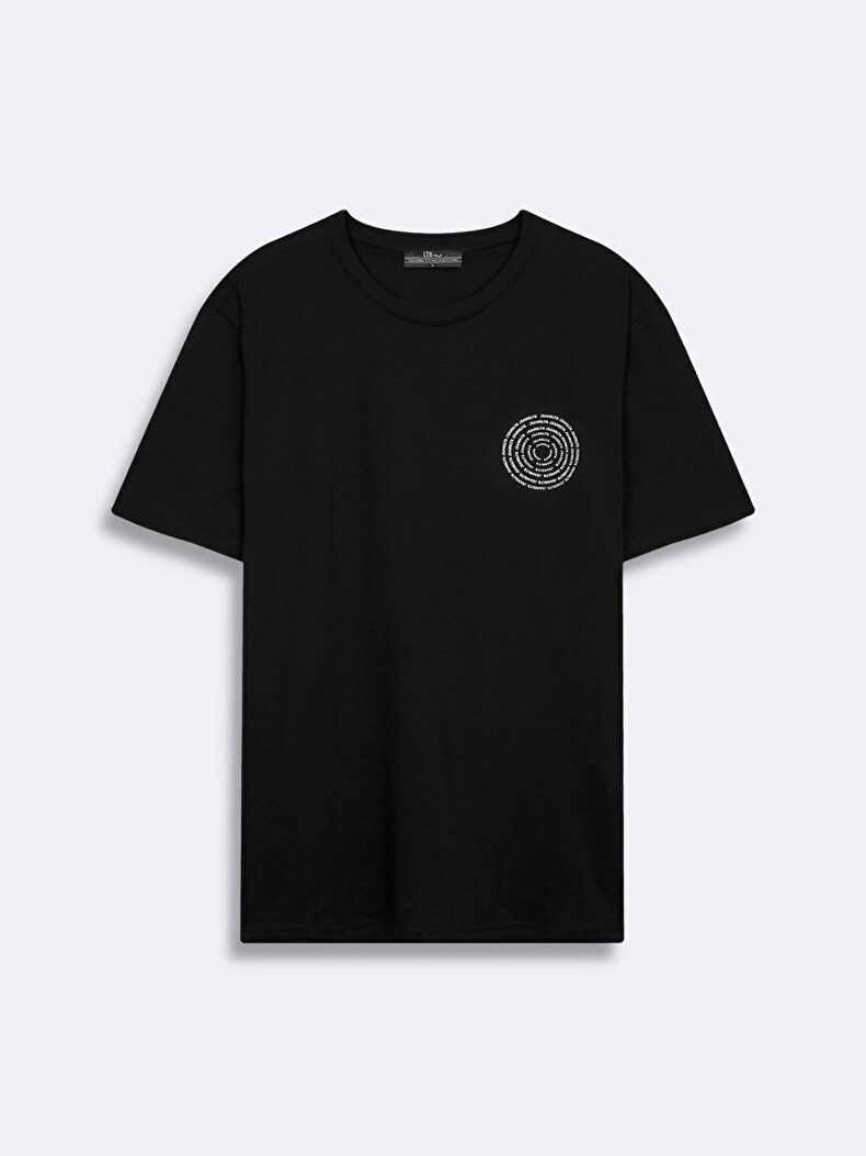 Print Written Black T-shirt