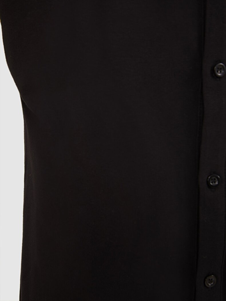 Short Sleeve Knitting Black Shirt